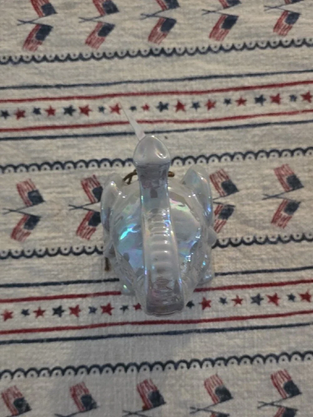 Iridescent Gray Elephant Ceramic Accent - Home Accents